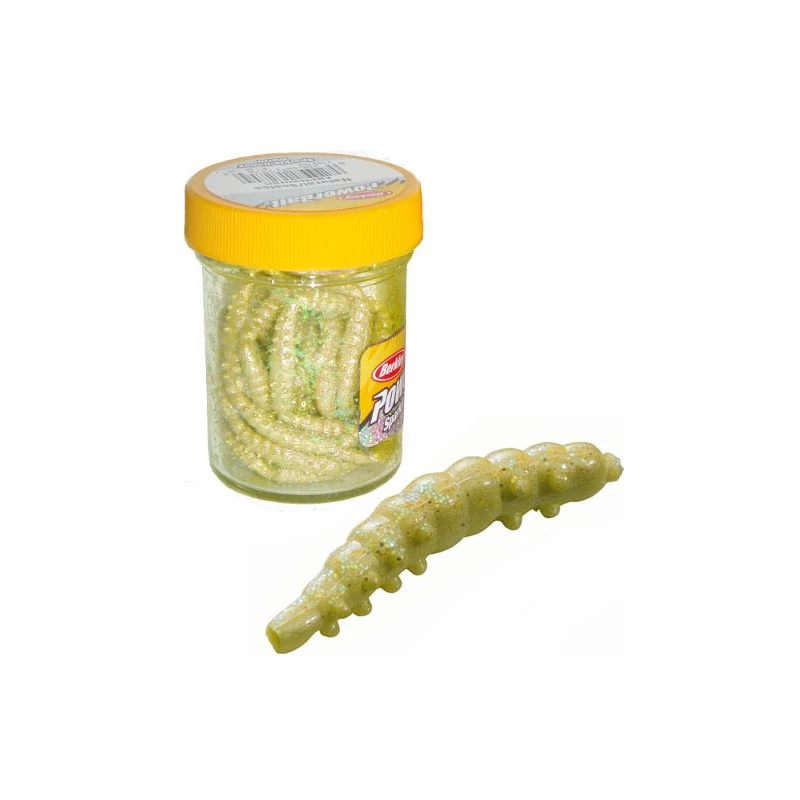 Berkley Yellow Scales Powerbait Honey Worm 1 Berkley Yellow Scales Powerbait Honey Worm