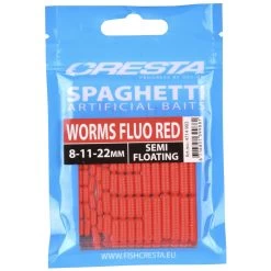 Cresta Worms Fluo Red Spaghetti