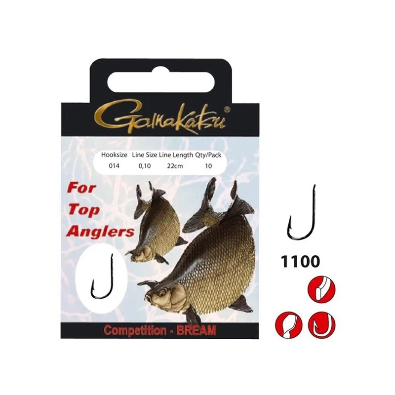 Gamakatsu Competition Bream LS-1100 22 Cm Size 14 (0.14mm) 1 Gamakatsu Competition Bream LS-1100 22 Cm Size 14 (0.14mm)