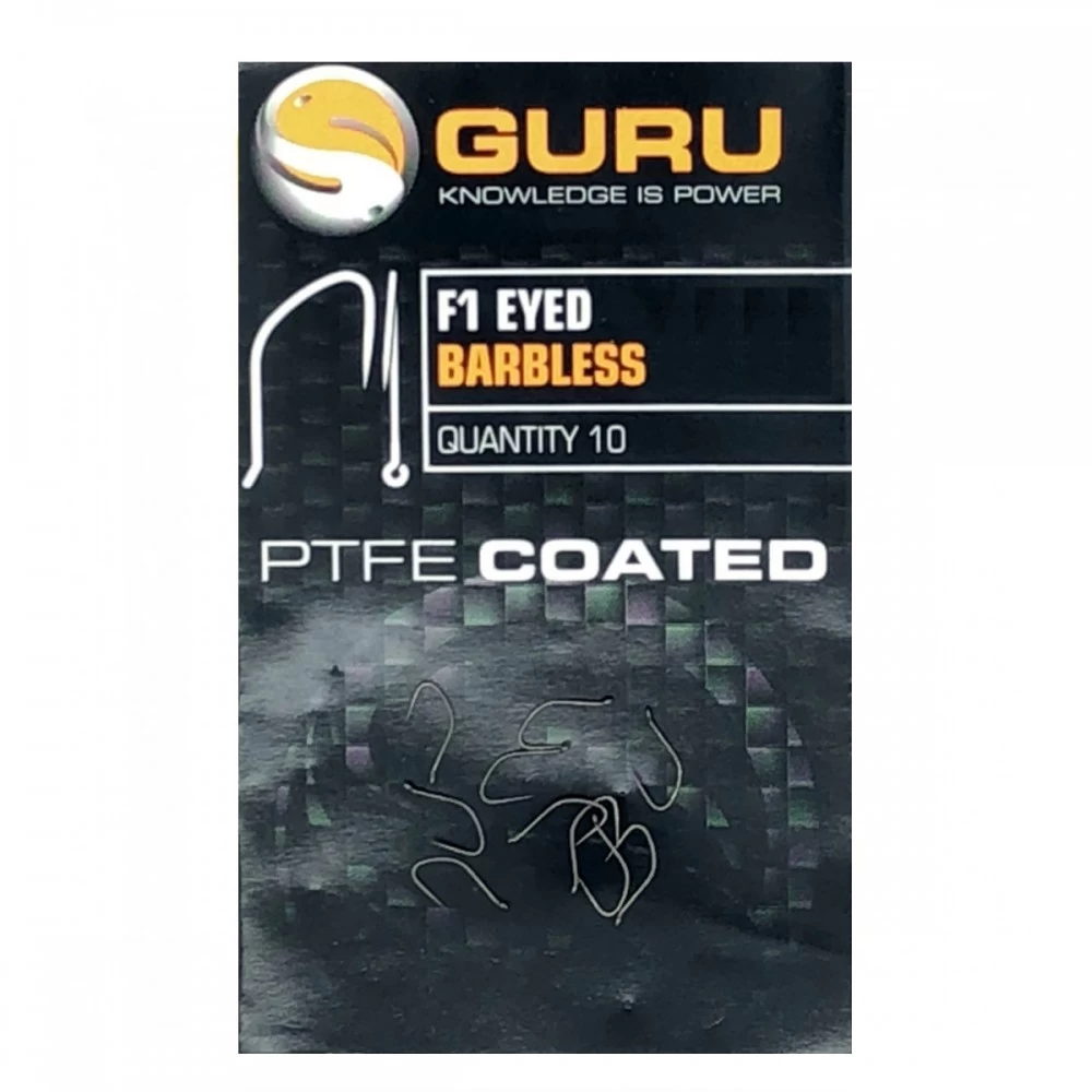 Guru F1 Eyed Size 14 Barbless Hook 1 Guru F1 Eyed Size 14 Barbless Hook