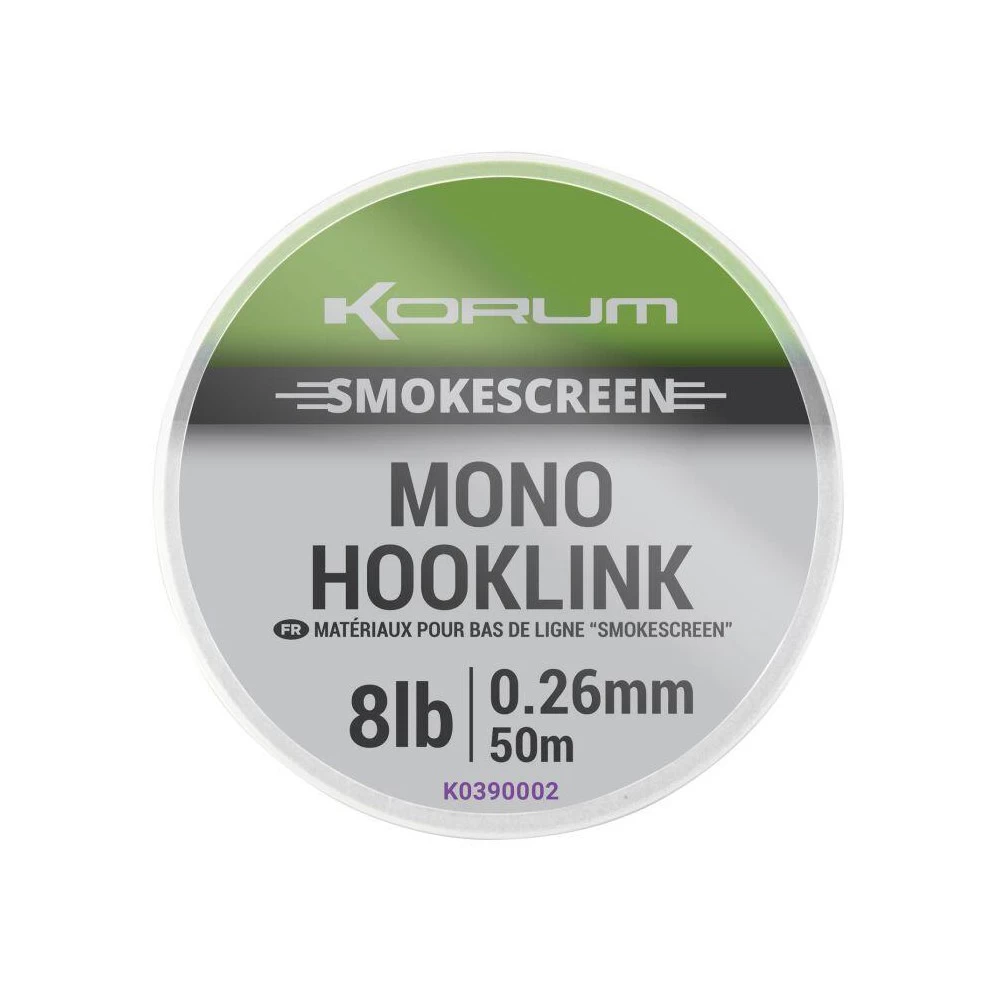 Korum Smokescreen Mono Hooklink 0.23 Mm 1 Korum Smokescreen Mono Hooklink 0.23 Mm