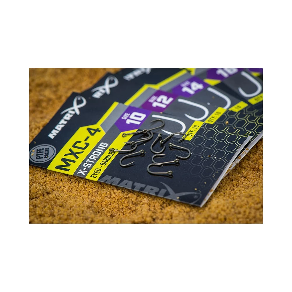 Matrix MXC-4 X-Strong Eyed Size 16 Barbless Hook 4 Matrix MXC-4 X-Strong Eyed Size 16 Barbless Hook - Afbeelding 4