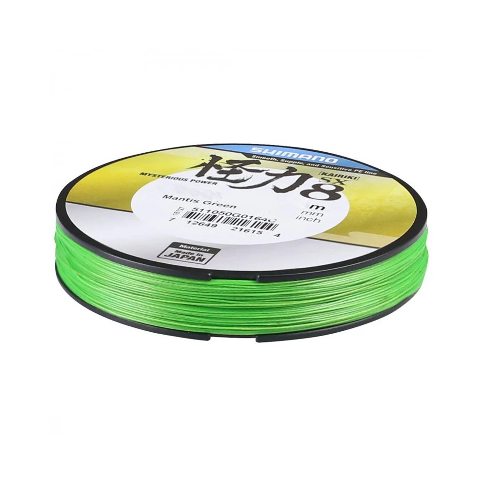 Shimano Kairiki 8 Braid Mantis Green 0.160 Mm 2 Shimano Kairiki 8 Braid Mantis Green 0.160 Mm - Afbeelding 2
