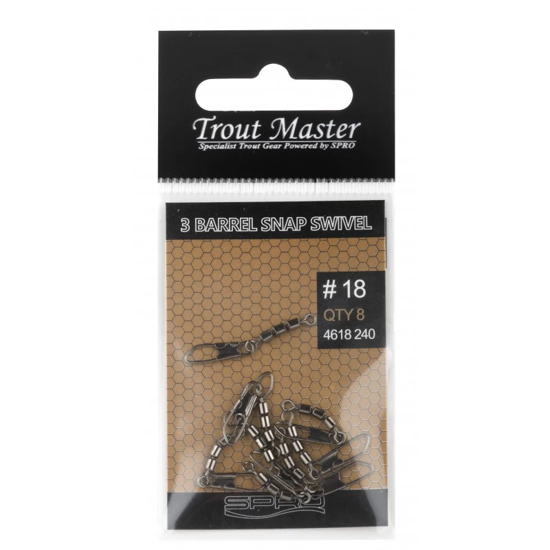 Spro Trout Master 3 Barrel Snap Swivel Size 12 2 Spro Trout Master 3 Barrel Snap Swivel Size 12 - Afbeelding 2